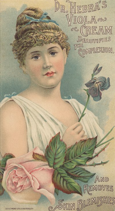 Pubblicità per la crema Viola del Dr. Hebra, c.1897 da American School