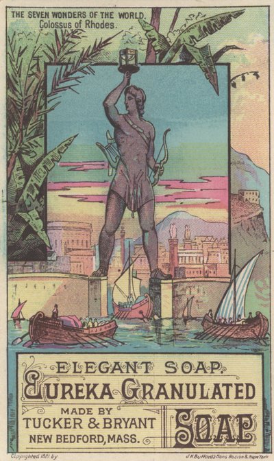 Pubblicità per il sapone granulato Eureka, 1881 da American School