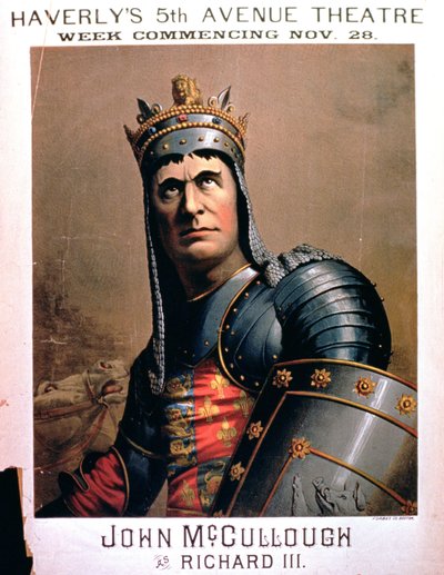 Pubblicità per John McCullough come Riccardo III all