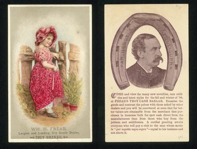 Pubblicità per il Troy Cash Bazaar di William H Frear da American School
