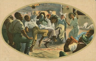 Americano africano che balla in Dixie da American School