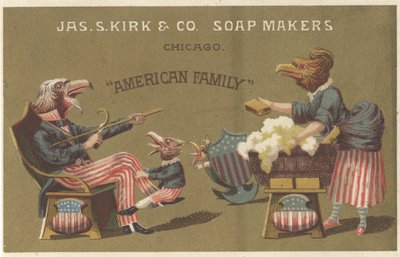 Famiglia americana, pubblicità per i saponi di James Kirk & Co., c.1880 da American School