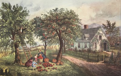 Fattoria americana - Autunno, pub. 1869, Currier & Ives da American School