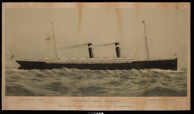 American Line St Louis e St Paul Red Star Line International Navigation Company da American School