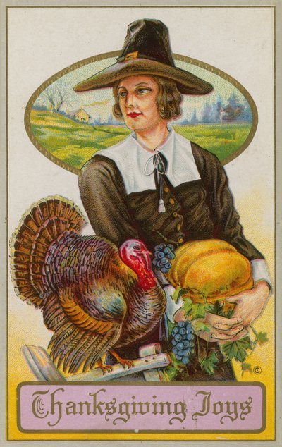 Cartolina del Giorno del Ringraziamento americano da American School