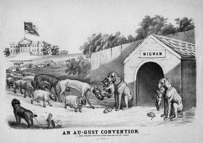 Una convenzione di agosto, pubblicato da J.L. Magee, Filadelfia, c.1864 da American School