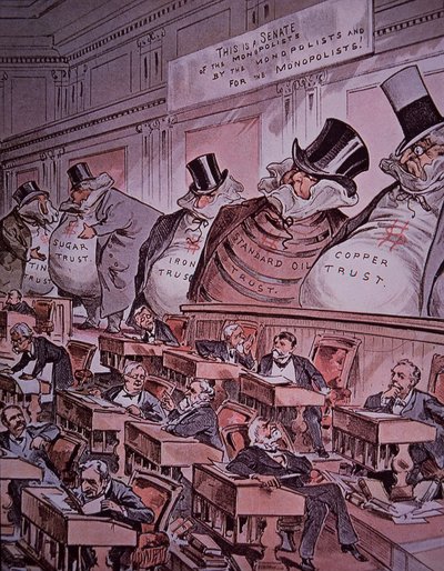 Cartone animato anti-trust dei 