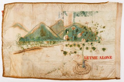 Vista posteriore dei colori della compagnia dei Cherokee Brown Riflemen, Georgia da American School