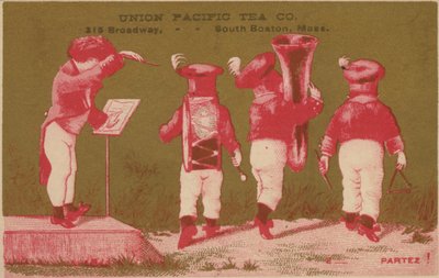 Banda, pubblicità della Union Pacific Tea Co, South Boston da American School