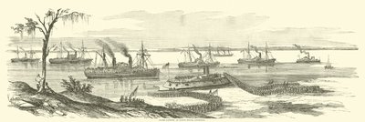 Sbarco di Banks a Baton Rouge, Louisiana, marzo 1863 da American School