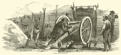 Batteria davanti a Petersburg, giugno 1864 da American School
