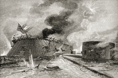 Battaglia tra il Monitor e il Merrimac nel 1862, da 