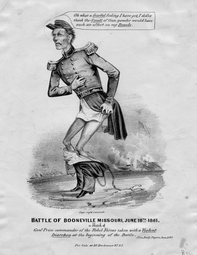Battaglia di Booneville, Missouri, 18 giugno 1861: uno schizzo del Genl. Price preso con una diarrea violenta all