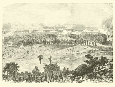 Battaglia di Gettysburg, cima di Little Round Top, 2 luglio, luglio 1863 da American School