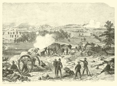 Battaglia di Gettysburg, cima di Little Round Top, 2 luglio, luglio 1863 da American School