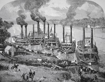 Battaglia di Shiloh, anche conosciuta come Pittsburg Landing, aprile 1862 da American School
