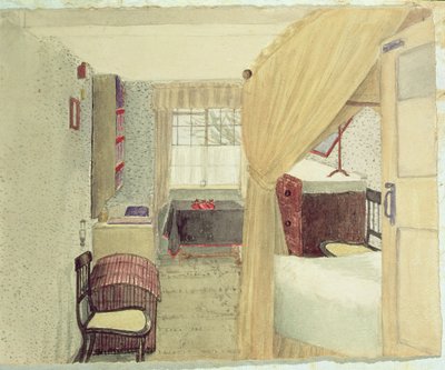 Interno di una Camera da Letto ad Albany, New York, 1861 da American School