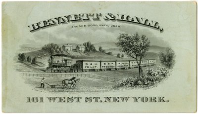 Bennett & Hall cartolina commerciale [recto], 1882 da American School