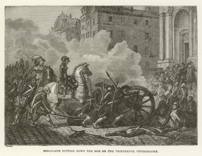 Bonaparte che reprime la folla il tredicesimo Vendemiaire da American School