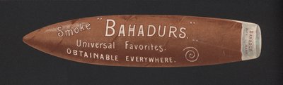 Segnalibro Pubblicitario per Sigari Bahadur da American School