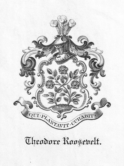 Ex libris del presidente Theodore Roosevelt (1858-1919) da American School