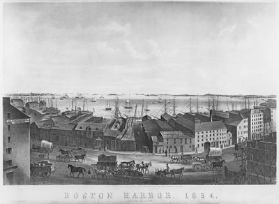 Porto di Boston, 1854 da American School