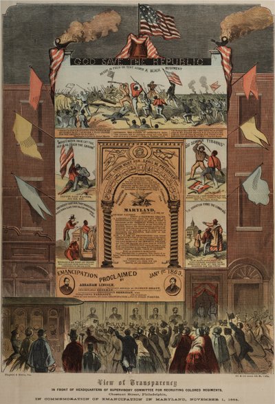 Manifesto riguardante il reclutamento degli afroamericani e la celebrazione dell