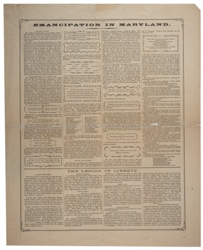 Manifesto riguardante il reclutamento degli afroamericani e la celebrazione dell