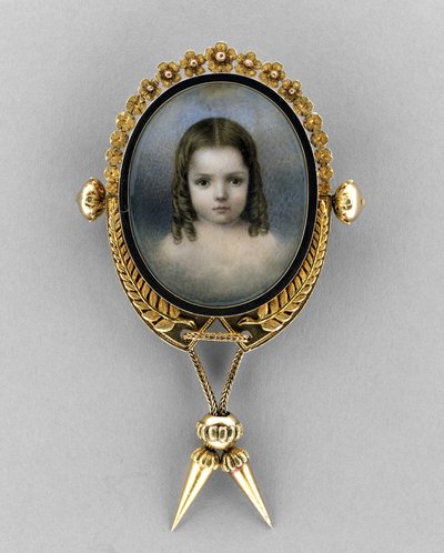 Spilla con ritratto di una ragazza, c.1860 da American School