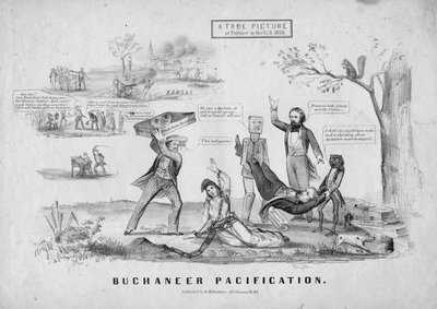 Pacificazione dei Bucanieri; pubblicato da E H Fletcher, New York, c.1856 da American School
