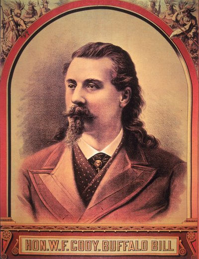 Buffalo Bill (1846-1917) 1886 (litografia a colori) da American School