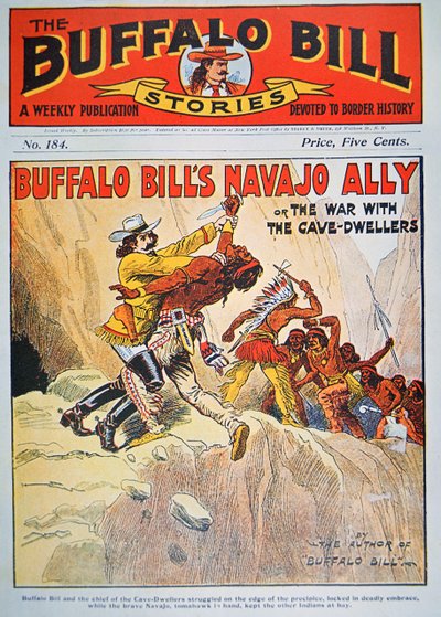 Alleato Navajo di Buffalo Bill, illustrazione di copertina da 