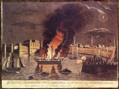 Incendio della fregata Philadelphia, nel porto di Tripoli il 16 febbraio 1804 da American School