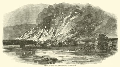 Incendio del ponte sul Susquehanna, Columbia, Pennsylvania, giugno 1863 da American School