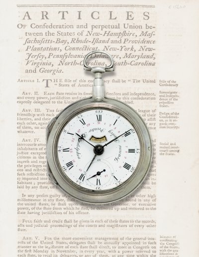 Orologio da calendario, c.1780 da American School