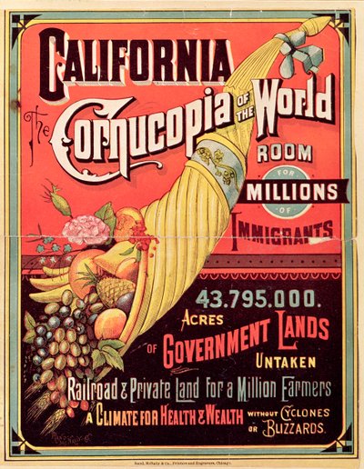 California, Cornucopia del Mondo, pubblicato da Rand McNally & Co. da American School