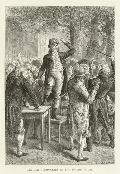 Camille Desmoulins nel Palais Royal da American School