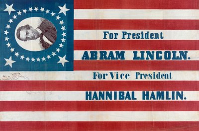 Bandiera della campagna per Abraham Lincoln da American School