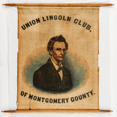 Striscione della campagna per Abraham Lincoln, Contea di Montgomery da American School