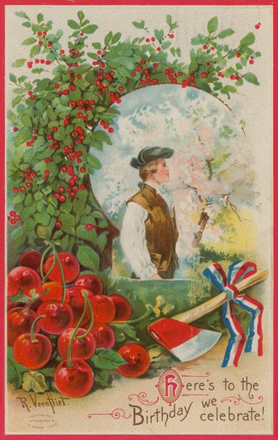 Cartolina per il compleanno di George Washington da American School