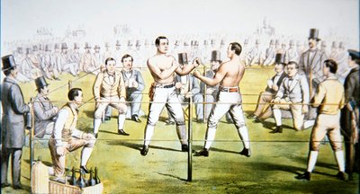 Incontro di campionato tra Tom Sayers e John Heenan a Farnborough, Inghilterra il 17 aprile da American School