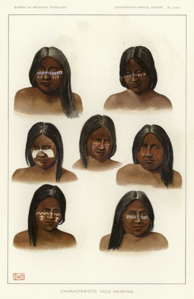 Pittura facciale caratteristica da American School