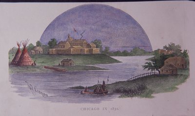 Chicago nel 1831, fine XIX secolo da American School