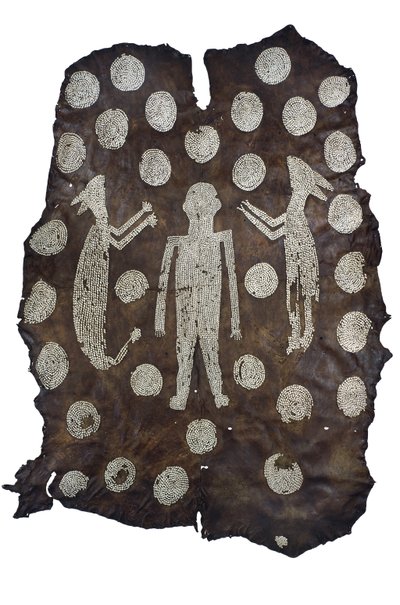 Mantello del capo Powhatan, indiano nordamericano, dalla Virginia, fine XVI-inizio XVII secolo da American School