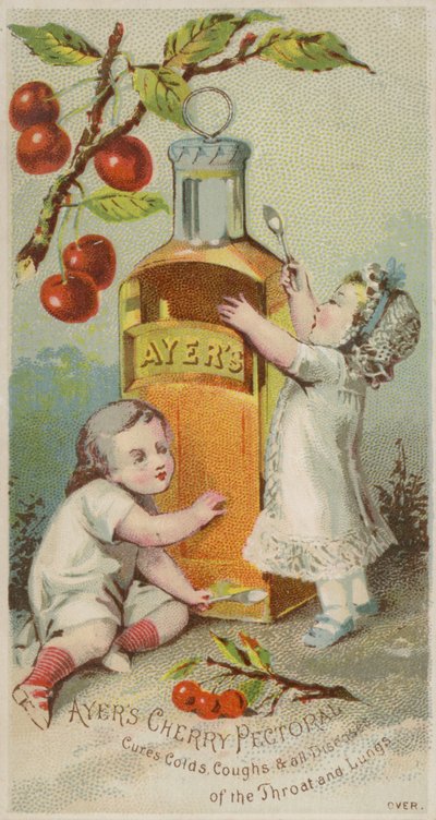 Bambini che guardano una bottiglia di medicina da American School