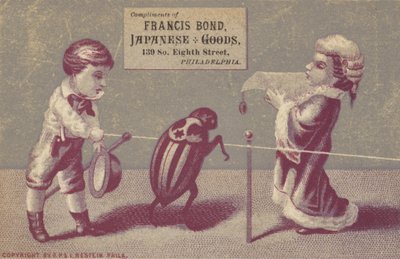 Bambini che giocano con uno scarabeo gigante da American School
