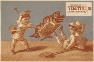 Bambini con una farfalla gigante da American School