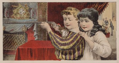 Bambini che mirano con un fucile ad aria compressa da American School