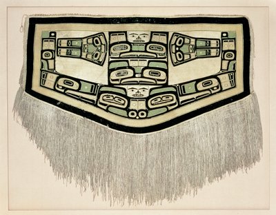 Coperta Chilkat, prima del 1832 (lana di capra di montagna e corteccia di cedro giallo) da American School