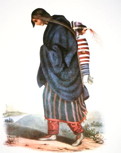 Madre Chippewa e bambino, c.1821 da American School